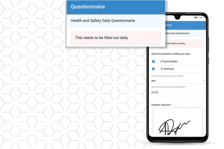 Management software - Use questionnaires to follow health and safety protocols