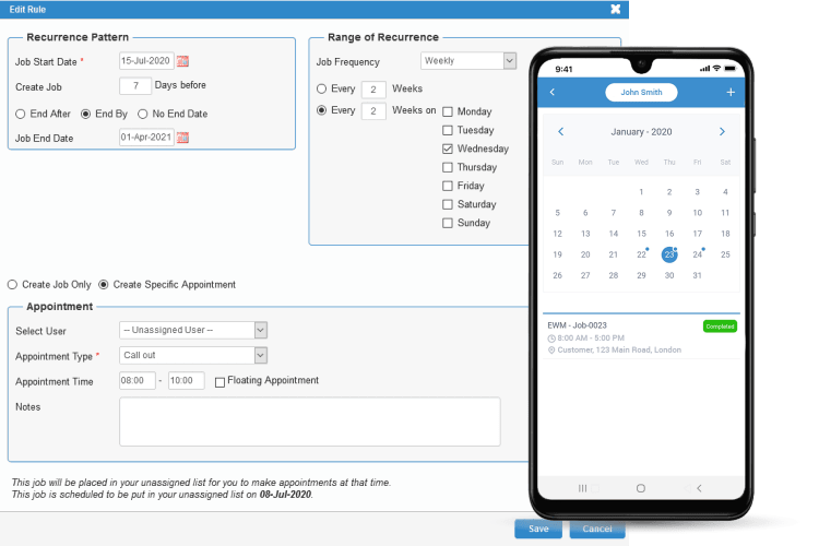 Plan ahead with our Recurring Jobs Feature