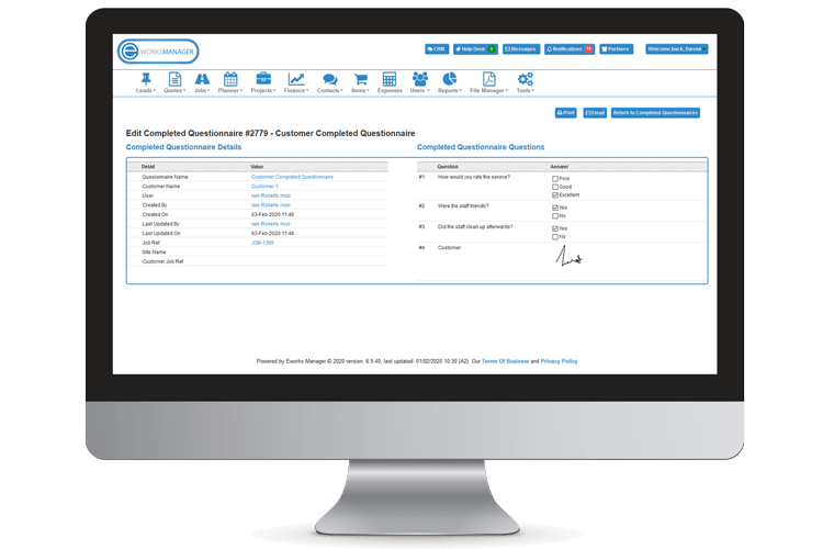Customer Feedback Questionnaire Software