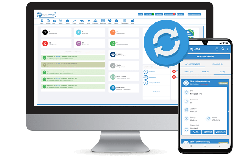 Offline Task Management Software - Sync with the system on reconnection of the network