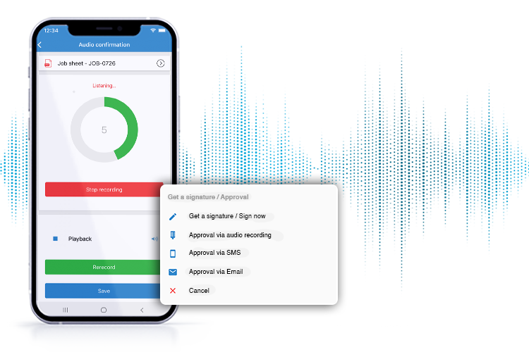 Approve Jobs with the audio approval method