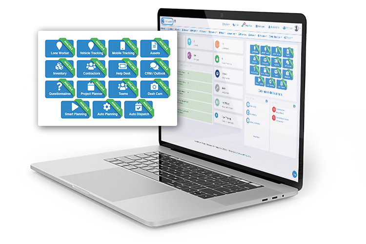 Service Management Software - Main Dashboard